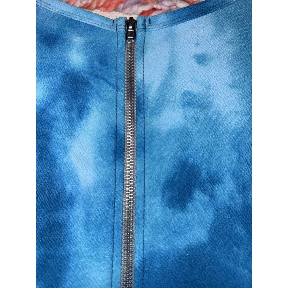 LulaRoe XL Amelia Dress w/ Pockets Blue Tie Dye Paisley Floral Flower - Picture 8 of 8